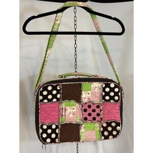 Patchwork Quilt Laptop Messenger Bag Spring Floral Boho